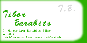 tibor barabits business card